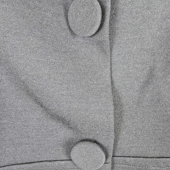 Vince Womens Black Cropped JacketSmall Button DetailRuched Sleeve Stand UpCollar - Picture 4 of 15